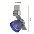 thumbnail image 5 of 12W Integrated Metal and Polycarbonate LED Track Fixture, Silver and Blue- Saltoro Sherpi, 5 of 5