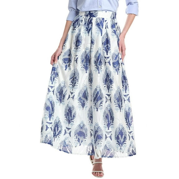 Gracia womens  Pleated Lace Skirt, s, Blue