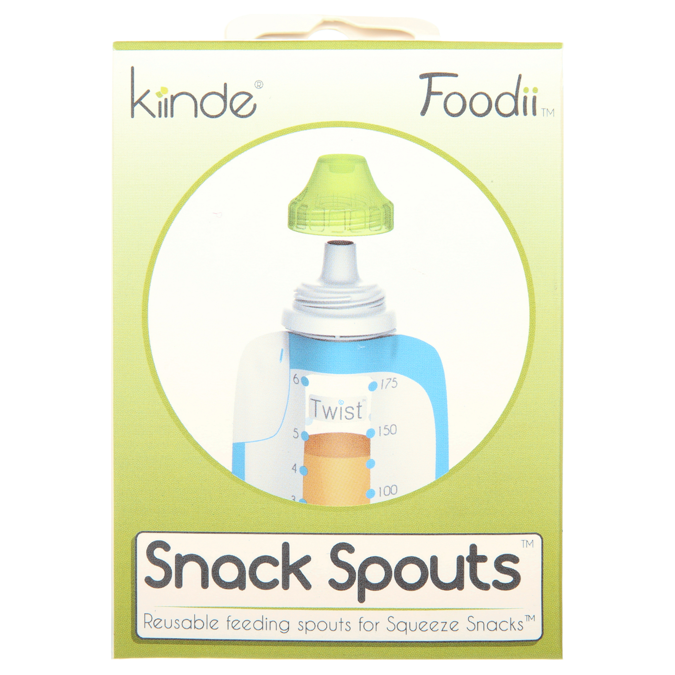 Kiinde Foodii Reusable Snack Spout Attachments, 2-Pack photo 1