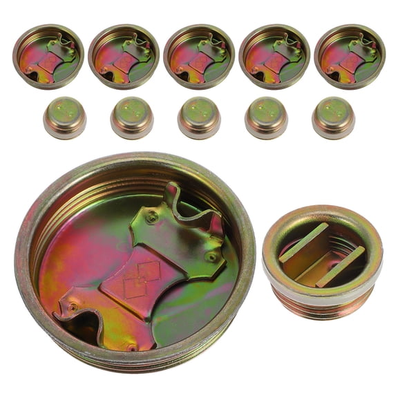 WRITWAA 12pcs Steel Drum Plug Round Covers for Industrial Chemical Container Sealing and