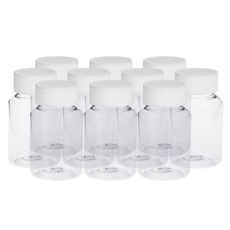 Frcolor Bottle Container Clear Bottles Plastic Caps Storage Empty Organizer Box Medicine Small Screw Lids Containers Chemical, Size: 7.5X4.5X4.5CM