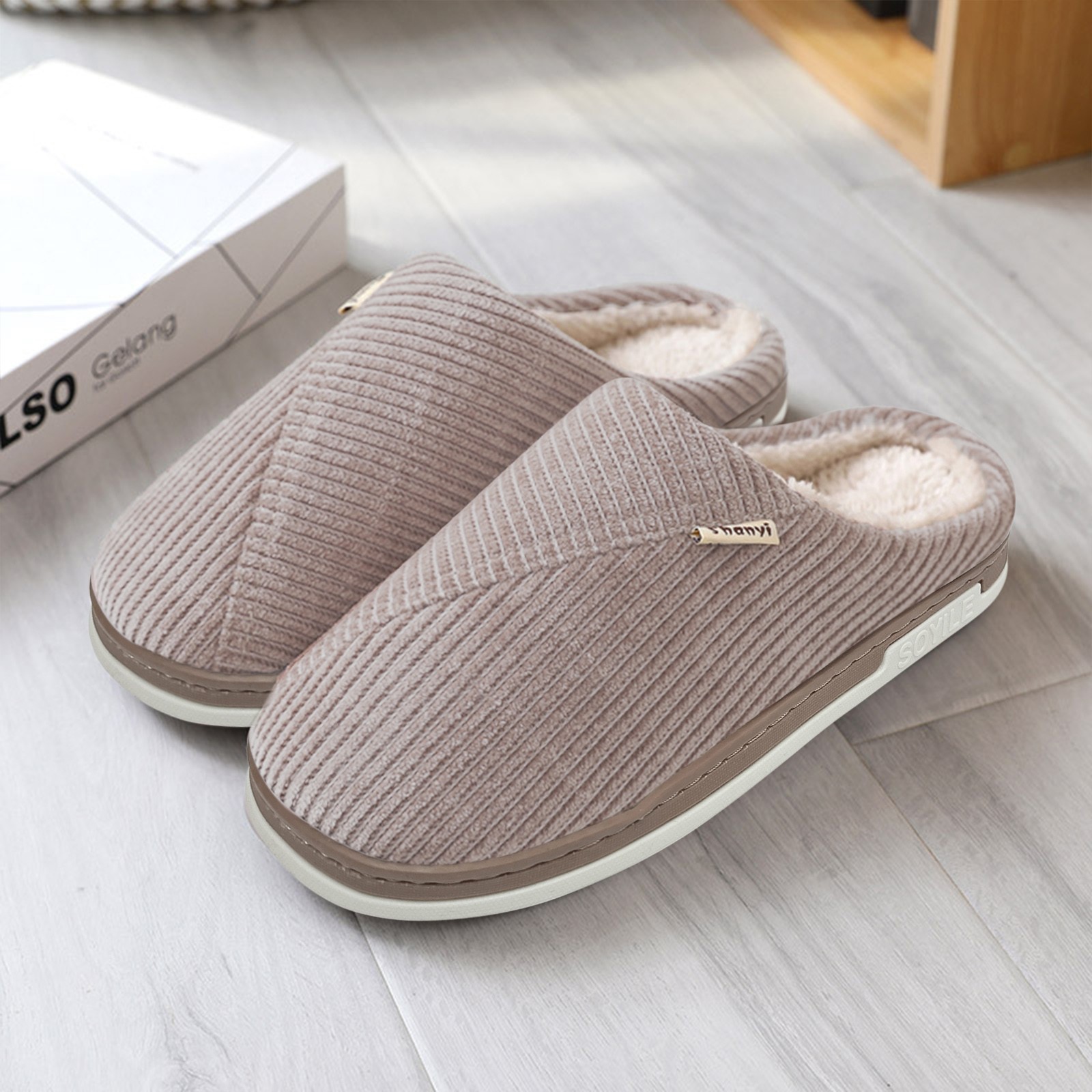Men Comfy House Slippers Bedroom Slippers Indoor Outdoor House Shoes