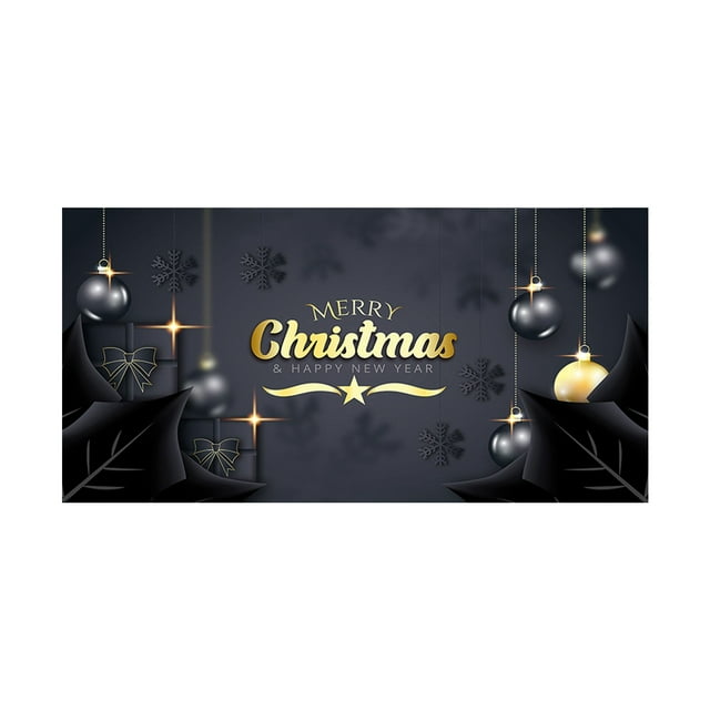 Christmas Winter Outdoor Garage Door Tapestry Holiday Party Decoration Background Cloth, Waterproof & Durable Xmas Hanging Banner Cloth (Multi-Size) for Porch, Wall, Fence