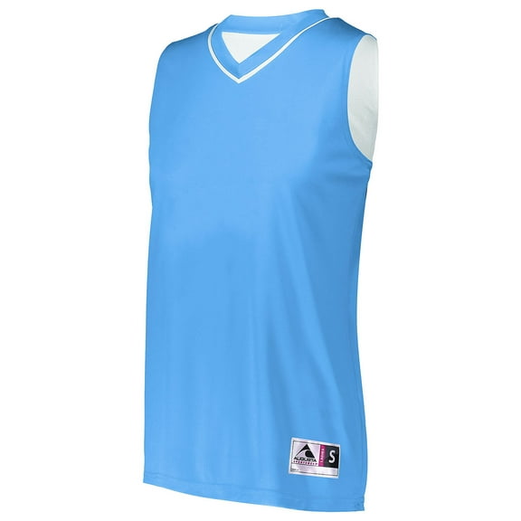 Augusta 2XL Ladies Reversible Two-Color Jersey Columbia Blue/White 154