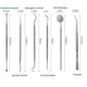 thumbnail image 2 of Removedor de sarro, juego de cuidado dental, limpieza de dientes, removedor de sarro para perros, sonda dental, espejo bucal, escalador de acero inoxidable, 2 of 5