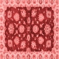 thumbnail image 1 of Ahgly Company Machine Washable Indoor Square Oriental Red Traditional Area Rugs, 6' Square, 1 of 4