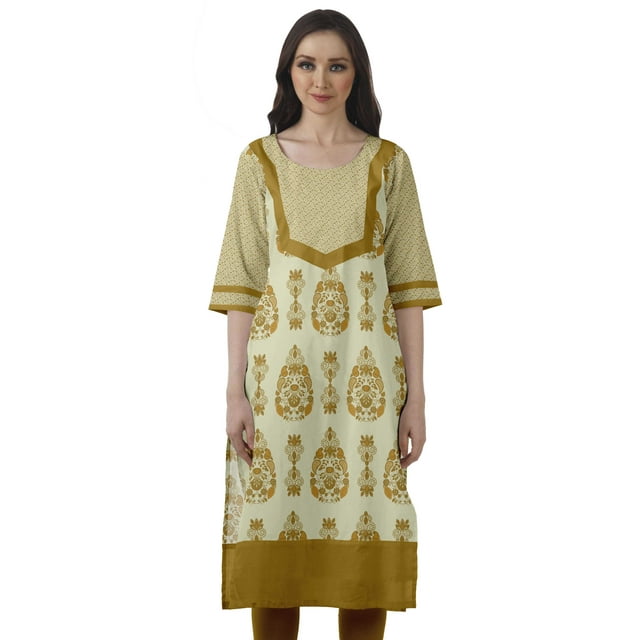 Moomaya Kurti de Designer Bollywood pour Femmes, Kurta Tunique Imprimée Longueur Genou