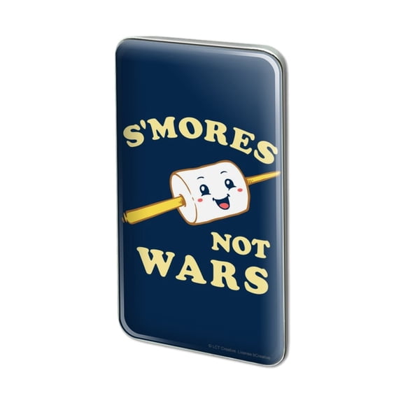S'Mores Not Wars Funny Humor Metal Rectangle Lapel Hat Pin Tie Tack Pinback