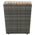 thumbnail image 2 of vidaXL Tea Table Grey 41.5x41.5x43cm Poly Rattan and Solid Acacia Wood, 2 of 5