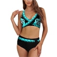 thumbnail image 1 of Bikini cómodo para mujer, traje de baño de playa de dos piezas dividido con almohadilla en el pecho, traje de baño cruzado en la espalda OAVQHLG3B Store  lin121212, 1 of 4
