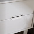 thumbnail image 4 of 2-Drawer Groove Handle Wood Nightstand - White, 4 of 14