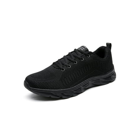 

Daeful Men s Casual Shoes Lace Up Sneakers Breathable Flats Low Top Flat Walking Shoe Outdoor Trainers Black 8