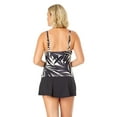 thumbnail image 2 of Anne Cole Women's Printed Draped-Front Multicolor Tankini Top 36DD/38D, 2 of 4