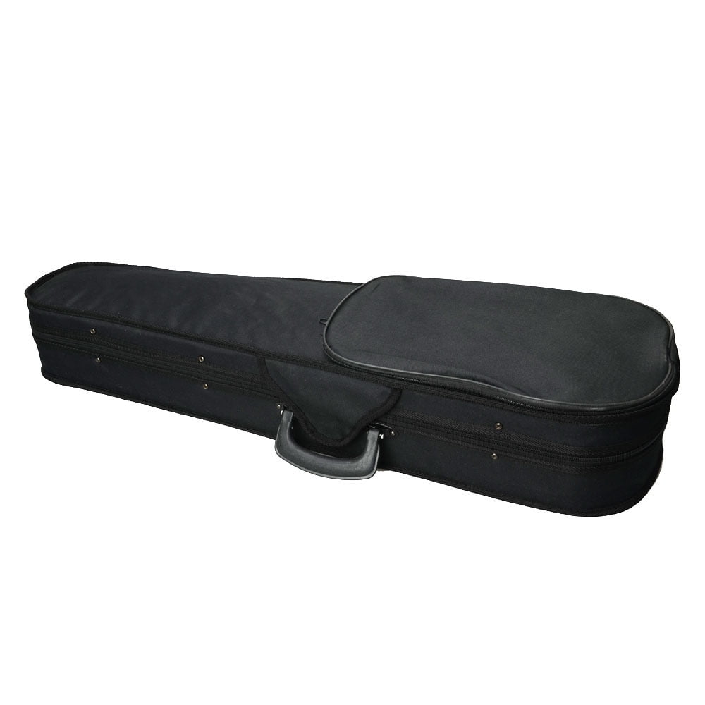 Hassch Durable Cloth Fluff Triangle Shape Case with Beige Lining for 4/4 Violin Black