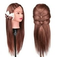 thumbnail image 3 of Professional Manequin head Human Hair Barber Practice Hairstyle Hairdresser Doll, 3 of 20