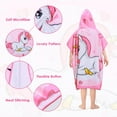 thumbnail image 3 of Kids Beach Unicorn Towels Baby Towels with Hood Toddler Pool Towel Large Bath Towels for Boys and Girls for Travel Shower Swimming, 3 of 4