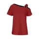 thumbnail image 4 of Puntoco Camisetas sin mangas para mujer Camiseta camisola de manga corta con hombros descubiertos y color liso para mujer Camiseta sin mangas holgada, 4 of 4