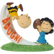 Precious Moments Peanuts Never Give Up Charlie Brown and Lucy Figurine #242444
