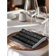 thumbnail image 6 of Black Striped Cloth Napkins Set of 6 Reusable Dinner Napkins, Modern Abstract Art Geometric Stripes Cocktail Napkin Washable Table Napkins for Wedding/Holiday Party/Baby Shower 20"x20", 6 of 7