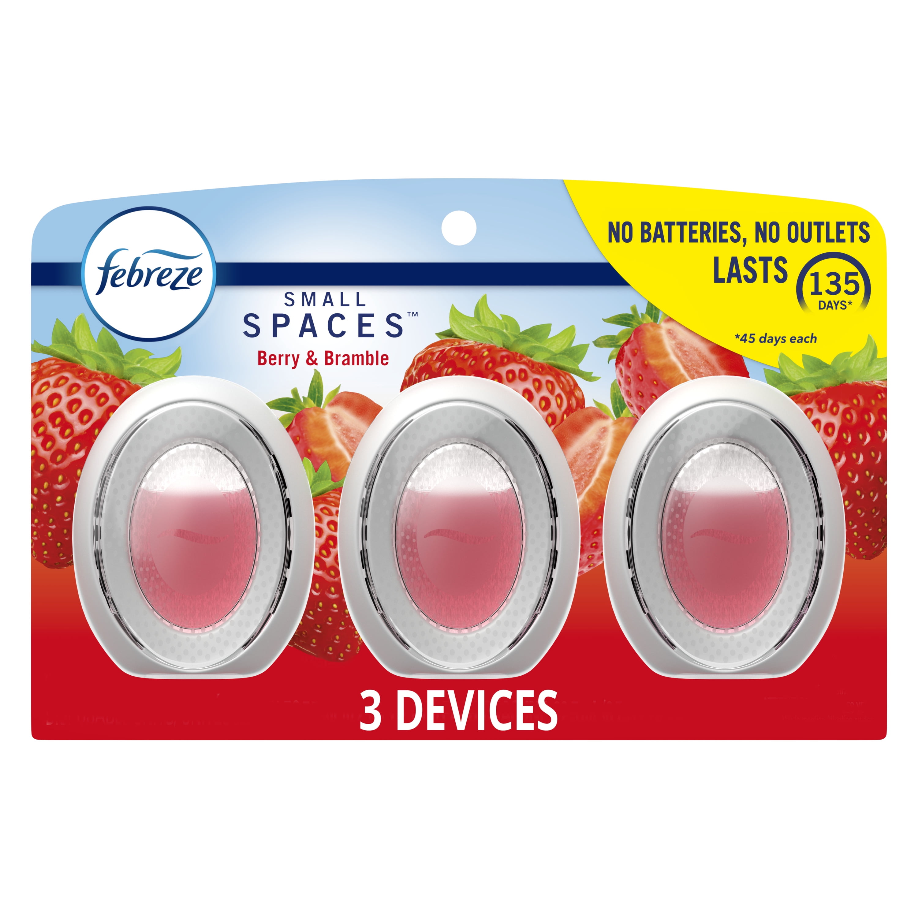 Febreze BATH Air Freshener Berry & Bramble, .25 fl. oz., Pack of 3