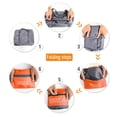 thumbnail image 4 of Gustave Foldable Travel Duffel Bag Water-Resistant Lightweight Personal Item Bag Carry on Luggage Weekender Overnight Tote Bags for Men Women "Orange", 4 of 8
