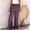 *Purple, variant on ClodeEU Women's High Waist Button Down Linen Wide Leg Pants,Casual Comfy Lounge Pants Brown,Womens Plus L