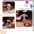 thumbnail image 3 of Anillo de gato bonito para mujeres y niñas, anillo abierto ajustable en forma de gatito, anillo de dedo de Animal de gato de cristal encantador, joyería de regalo para mascotas y gatitos, 3 of 5