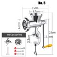 thumbnail image 3 of CAROOTU Manual Meat Grinder Multipurpose Aluminum Alloy Mincer Removable Hand Crank Tool for Home Kitchen, 3 of 7