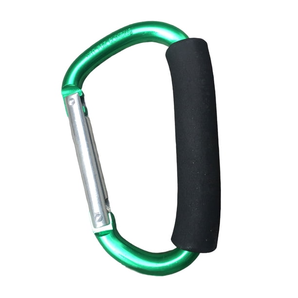 Sonducket Hebilla de esponja recortada, accesorios grandes para acampar, mosquetón de gran tamaño, cierre de Metal, gancho en forma de anillo en D, Escalada Verde 140*80mm