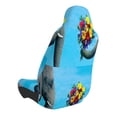 thumbnail image 4 of Lsque Elephant Trunk Couple Flowers Pattern Car Seat Covers for Front Seats , Waterproof Seat Covers for Cars, Sporty Front Seat Covers,Car Seat Cover Protector Front Seats, 4 of 5