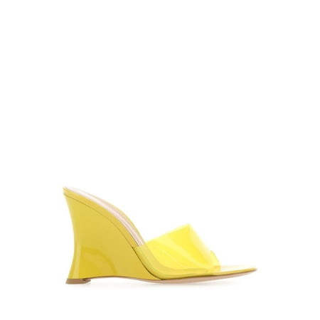 

GIANVITO ROSSI Yellow Pvc Mules