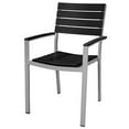 thumbnail image 2 of Home Square Aluminum Frame Patio Dining Arm Chair in Black - Set of 2, 2 of 2
