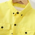 thumbnail image 7 of hengsof Girls' Summer Casual Solid Color Long Sleeve Button Down Shirt Collared Pocketed Stylish Top Sizes 5-14 Years Old, 7 of 7