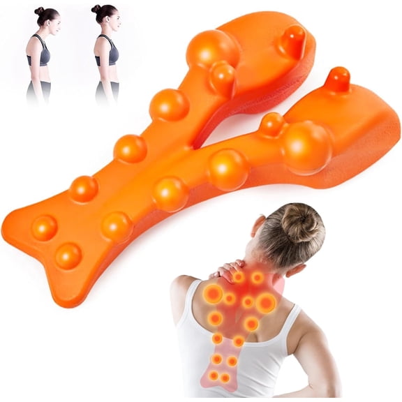Cervipoint Trigger Point Massager - Occipital Release Tool, Neck Release Pressure Point Massage from Head to Shoulder Blade (Orange)