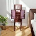 thumbnail image 4 of Costway Jewelry Cabinet with Mirror Armoire Storage Chest Stand Organizer Christmas Brown, 4 of 10