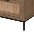 thumbnail image 4 of Side Table with MDF Frame and 2 Rattan Weaving Front Drawers, Brown, 4 of 5