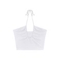 thumbnail image 1 of VISgogo Chaleco de color sólido a la moda para mujer Sexy Cross Hollow Exposed Navel Tie-up Halter Tops VISgogo moda, 1 of 5