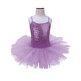 thumbnail image 5 of YEAHDOR Kids Girls Sequined Camisole Ballet Tutu Dress Skirted Leotard Ballerina Glittery Dance Costume Purple 5-6, 5 of 7
