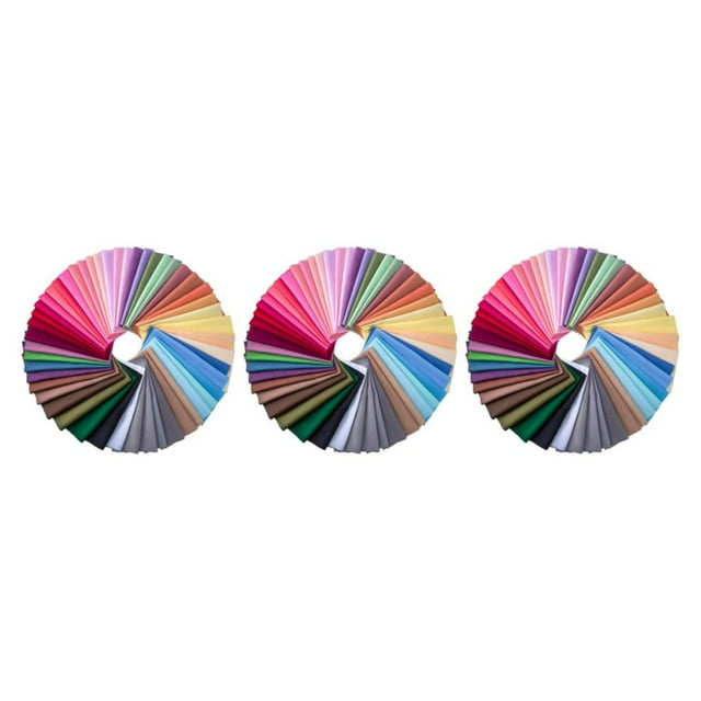 Baohd 50pack/lot Vibrant Color Cotton Mixed Squares Fabric Patchworks For Sewing Quilting Craft Compact 3Set