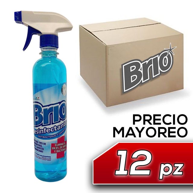 BRIO DESINFECTANTE ANTIBACTERIAL 500 ML ASPERSOR - 12pz BRIO 7503001996035A-12MP