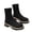 #311-Black, variant on Women's Stretch Knit Booties - Fashion Casual Round Toe Slip On Ankle Boots with Chunky Heel & Elastic Short Shaft in Solid Color