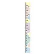 Wall Ruler Growth Chart Height Growth Chart Wood and Canvas Baby Growth Chart for Nurseries Bedrooms Wall Decor (Macaron/With Pine)