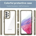 thumbnail image 5 of Case for Samsung Galaxy A53 Case Slim Dropproof [Defend from Drop/Scratch/Slip/Fingerprint] Clear Acrylic Hard Back Soft TPU Bumper Hybrid Phone Cover for Samsung A53 5G-Crystal Black, 5 of 16
