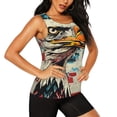 thumbnail image 2 of Fotbe Retro American Eagle Blusas Sin Mangas para Mujer – Estilo Casual, Corte Suelto, Slim-Fit, Cuello Redondo Deportivo, Tops de Verano para Gimnasio y Yoga-X-Large, 2 of 7