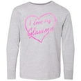 thumbnail image 3 of Inktastic I Love My Glamma in Pink Chalk Heart Long Sleeve Youth T-Shirt, 3 of 5