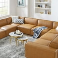 thumbnail image 2 of Modway Restore 8-Piece Vegan Leather Sectional Sofa in Tan, 2 of 14