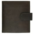 thumbnail image 7 of Mens Cowhide Leather Credit Card Holder Trifold Wallet with Snap Enclosure  1512 CF (C) Black, 7 of 7