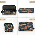 thumbnail image 5 of Hair Tool Organizer Bag with Heat Resistant Mat Removable Travel Storage Case for Hot Air Brushes Curling Irons Teal and Orange Butterflies, 5 of 8