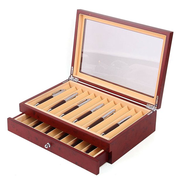 Fountain Pens Case Wooden Pen Box Display Box Large Capacity Collector