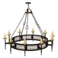 thumbnail image 4 of Meyda Tiffany 146062 Toscano 10 Light 60" Wide Taper Candle Ring Chandelier - MultiColor, 4 of 4